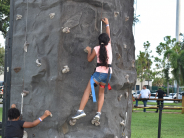 Children rock climbing