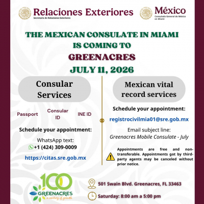 Mobile Mexicana Consulate Services in Greenacres
