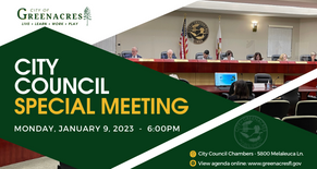 City Council Special Meeting - January 9, 2023 at 6PM