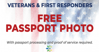 Passport Photo for Veterans and First Responders.